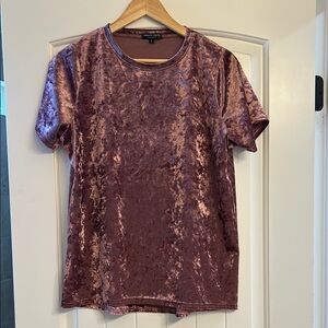 Urban Coco velour/crushed velvet t shirt